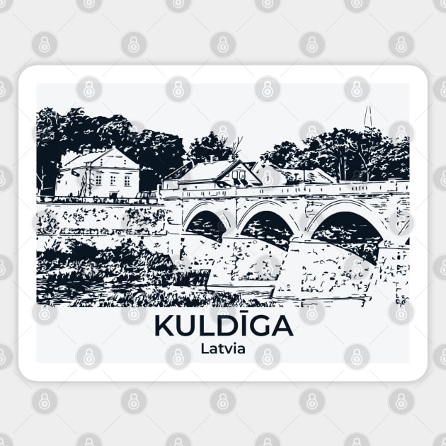 Kuldīga - Latvia Magnet by Lakeric